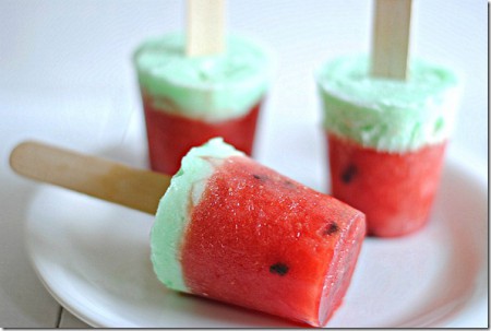 Watermelon ice pops